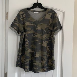 Plus size camo top